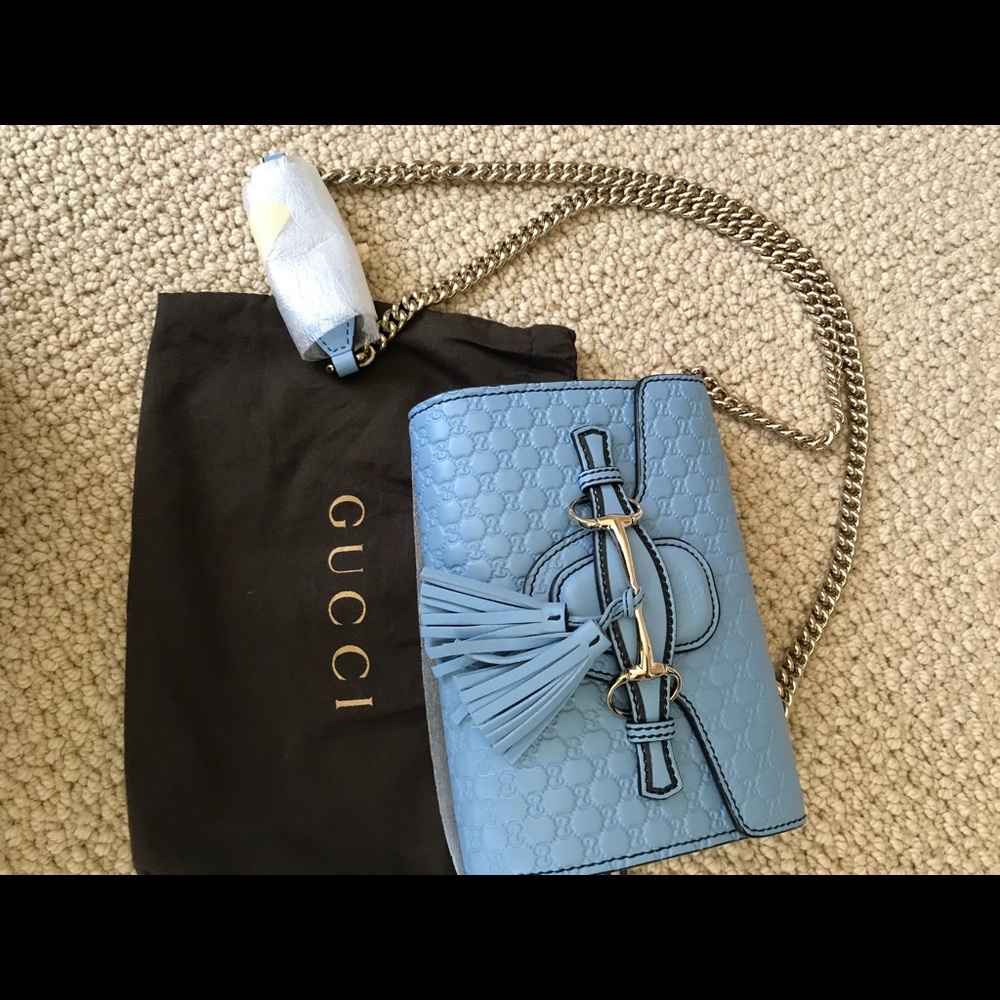 Gucci microgucissima clutch in light pastel blue - Picture 5 of 8